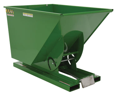 1 CuYd 70 Degree Medium Duty Self Dumping Hopper w/ Bumper Release - Green